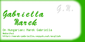 gabriella marek business card